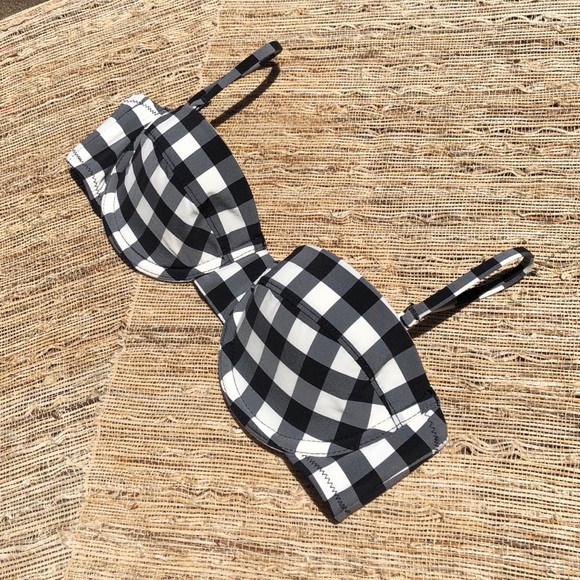 NWOT J.Crew Oversized Matte Gingham Underwire Top - Picture 5 of 6